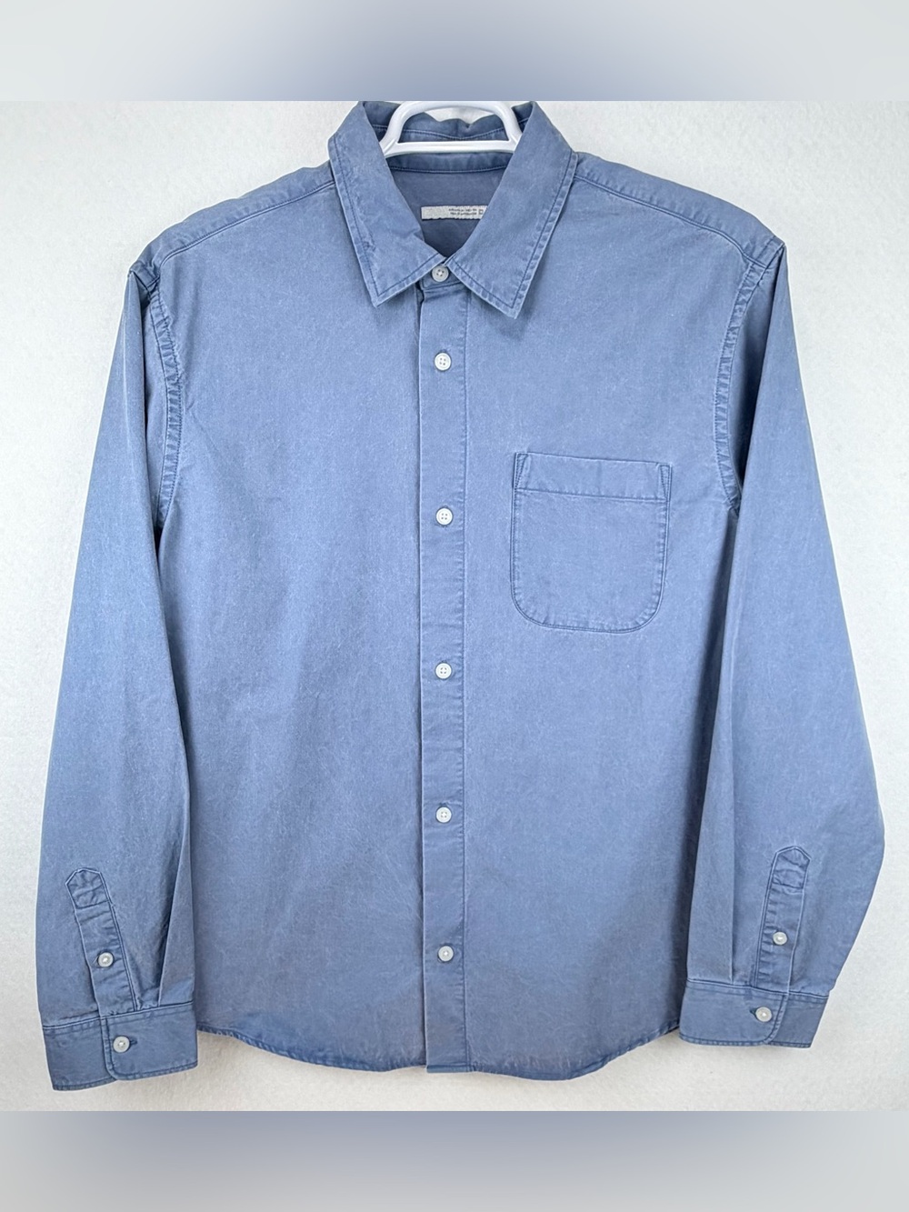 ZARA Men's Pale Blue Casual Button-Down Shirt Size XL